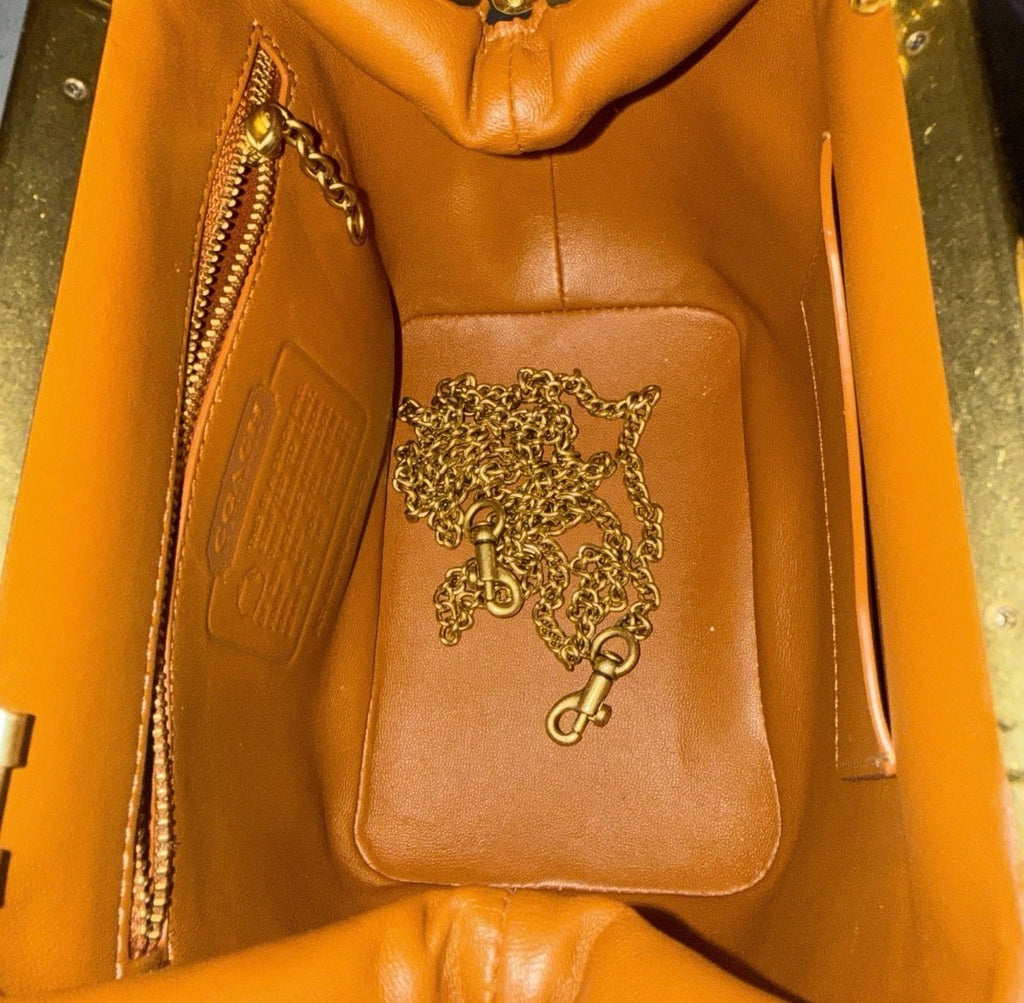 coach Kisslock 16 signature crystal jacquard bag.