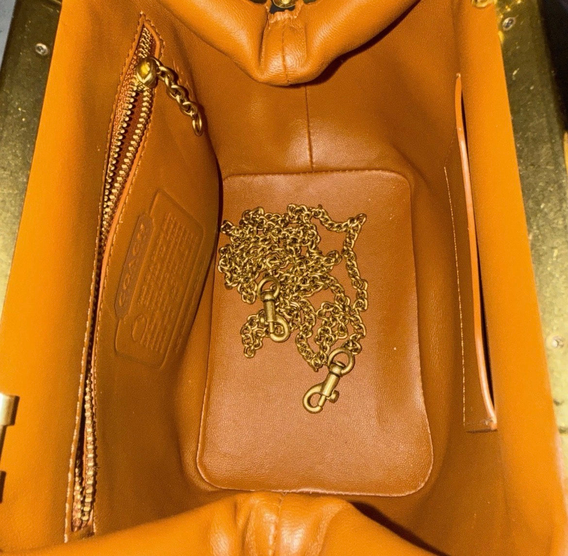 coach Kisslock 16 signature crystal jacquard bag.