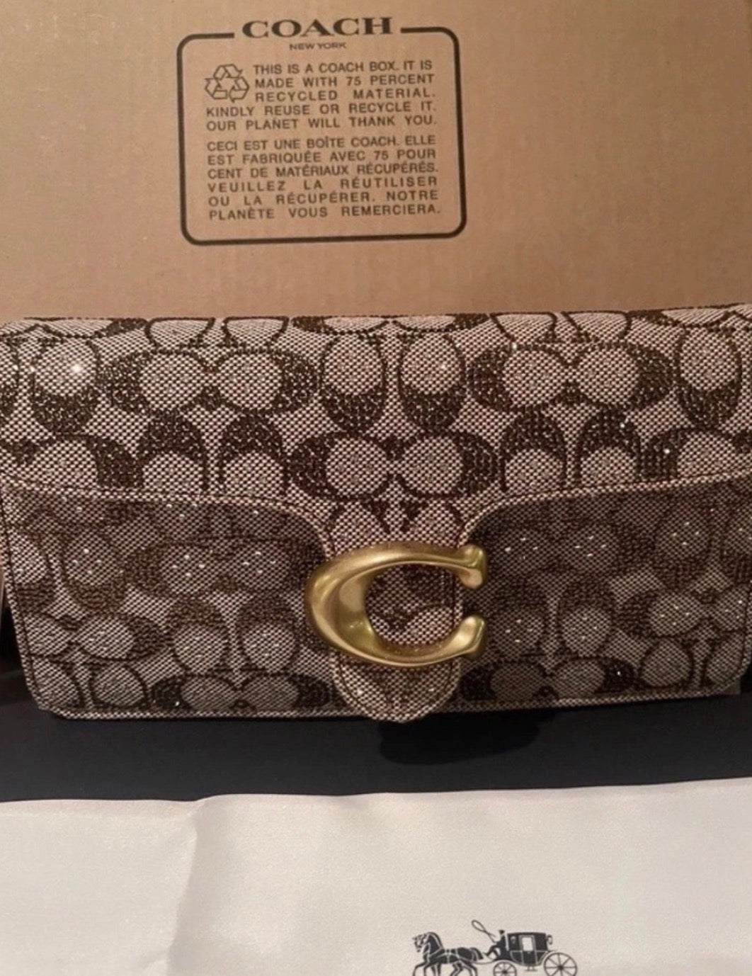 Coach Tabby 26 Medium Crystal Signature Jacquard Shoulder Bag
Crossbody