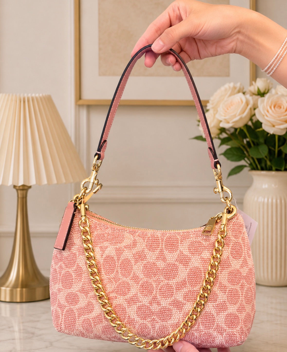 Teri coach beaded bag