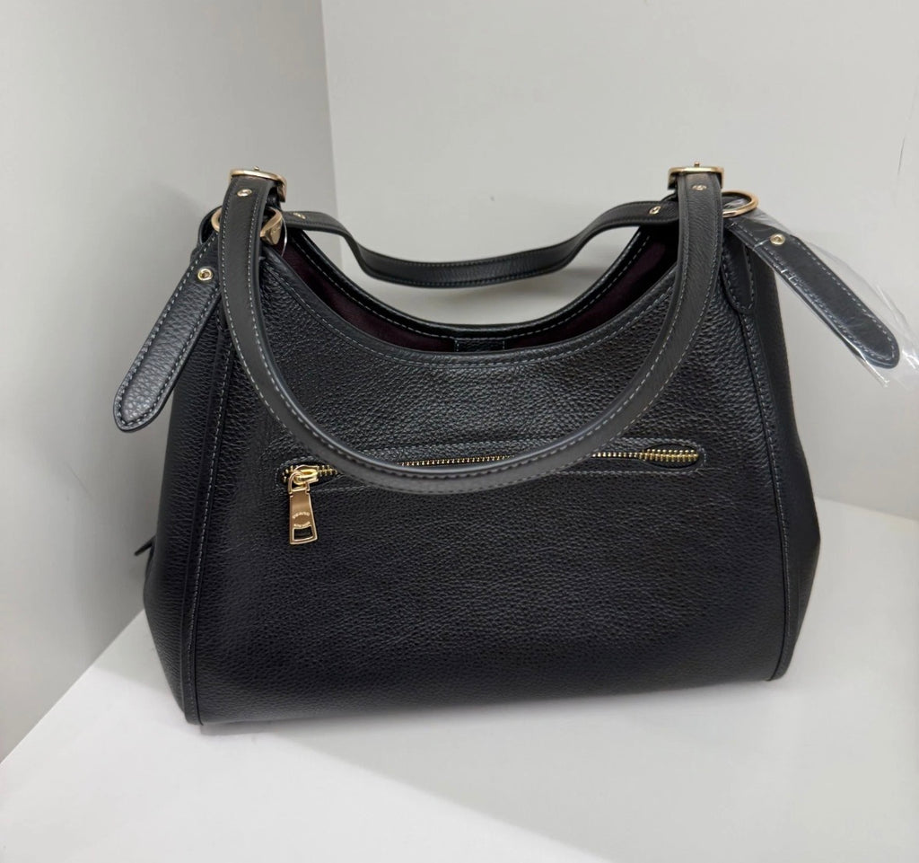 Coach Erin Shoulder Bag In Leather/ Gold/Black