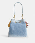 Rowan bucket loved denim with charms